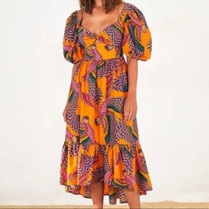 Farm rio Anthropologie macaw dress